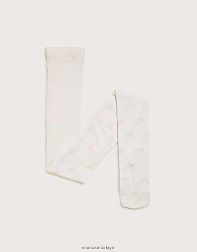 Monsoon kız tek boynuzlu at ışıltılı tayt JH86BT2692 aksesuar fildişi