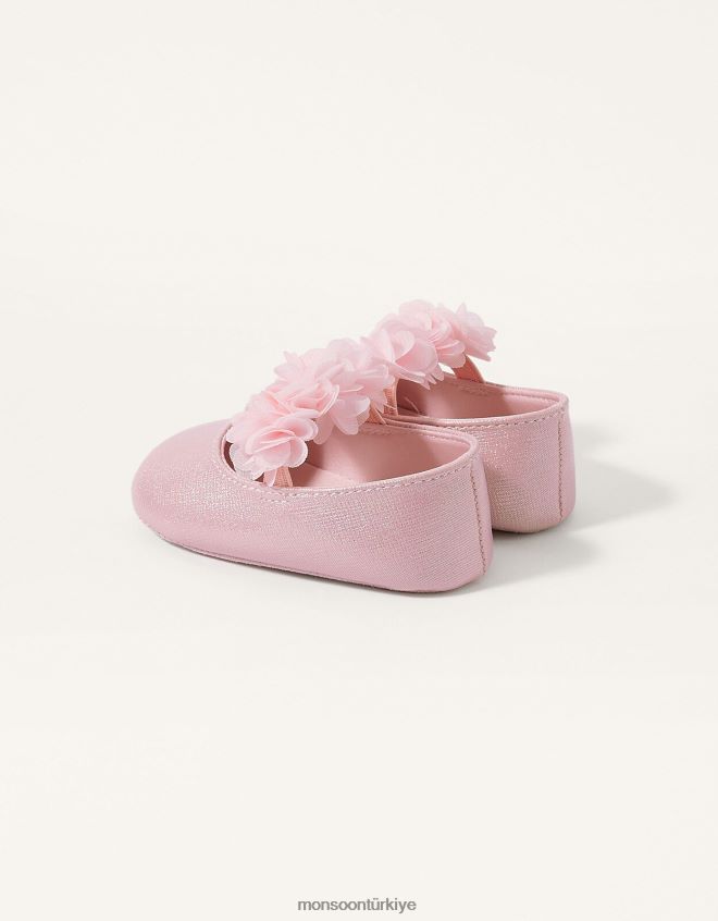 Monsoon çocuklar pırıltılı korsaj patik JH86BT2360 ayakkabı pembe