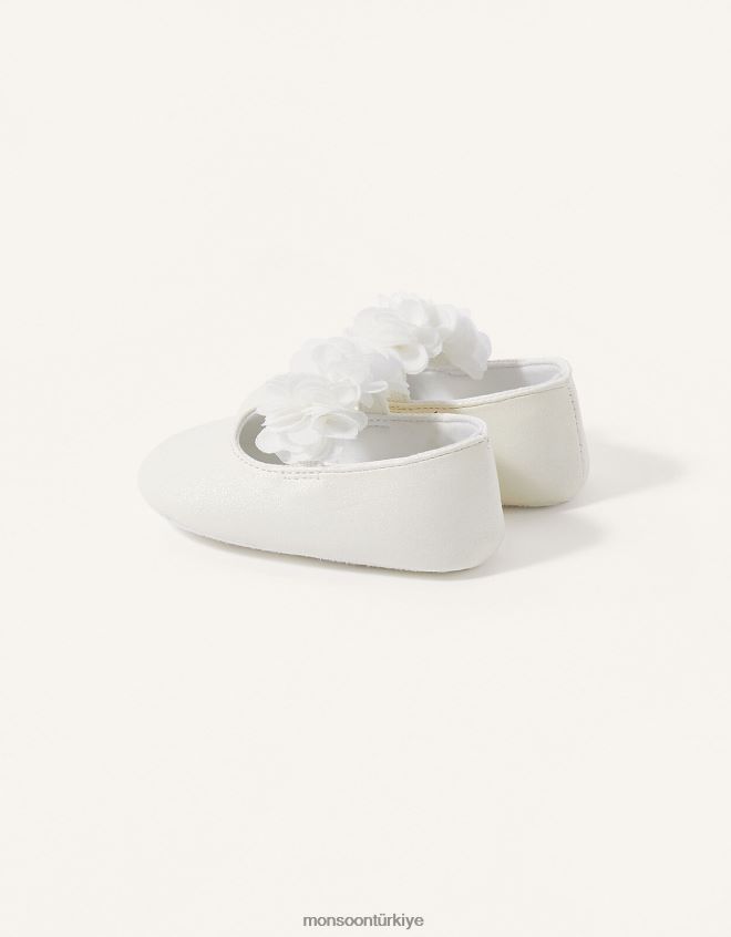 Monsoon çocuklar pırıltılı korsaj patik JH86BT2807 ayakkabı fildişi