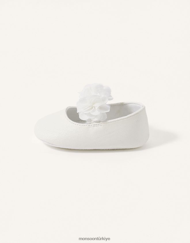 Monsoon çocuklar pırıltılı korsaj patik JH86BT2807 ayakkabı fildişi