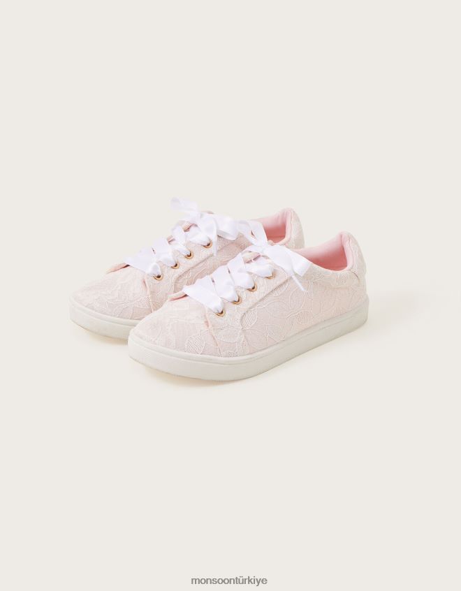 Monsoon kız gelin eğitmenleri JH86BT1881 ayakkabı pembe