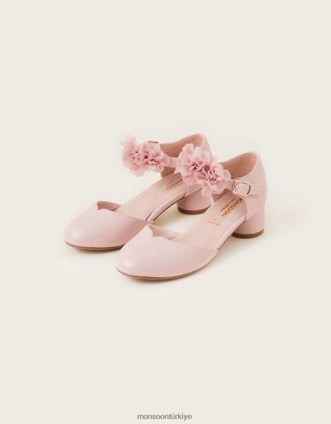Monsoon kız iki parçalı topuklu korsaj JH86BT2354 ayakkabı pembe