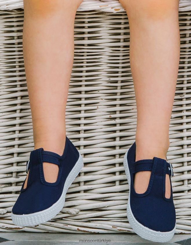 Monsoon çocuklar hampton canvas nantucket plimsolls mavi JH86BT2389 ayakkabı Mavi Donanma)