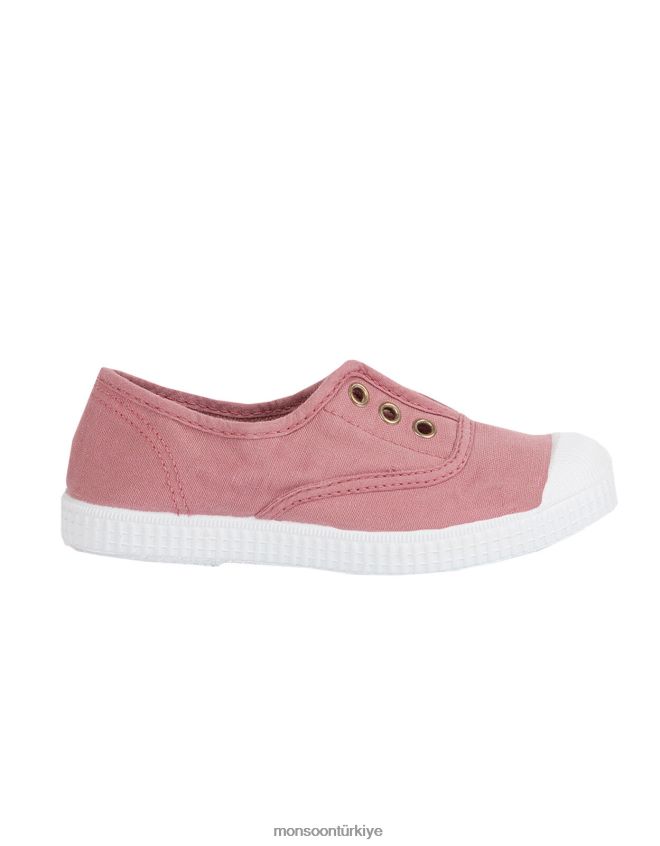 Monsoon çocuklar hampton tuval erik plimsolls pembe JH86BT2809 ayakkabı pembe (koyu pembe)