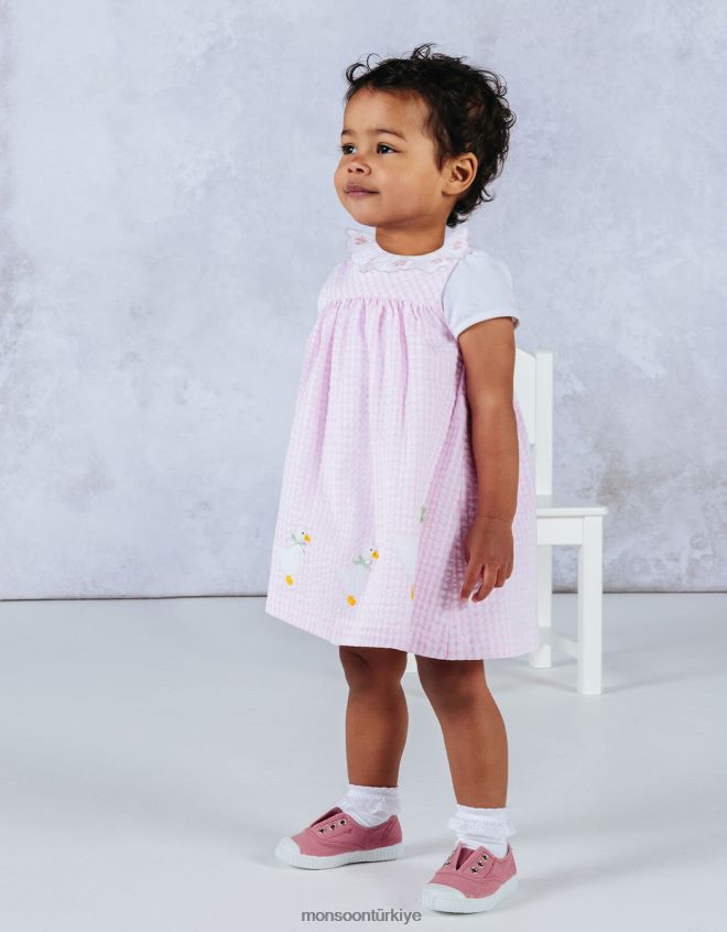 Monsoon çocuklar hampton tuval erik plimsolls pembe JH86BT2809 ayakkabı pembe (koyu pembe)