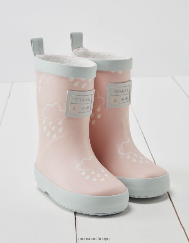 Monsoon çocuklar çim ve havanın rengini ortaya çıkaran wellies pembe JH86BT2319 ayakkabı pembe