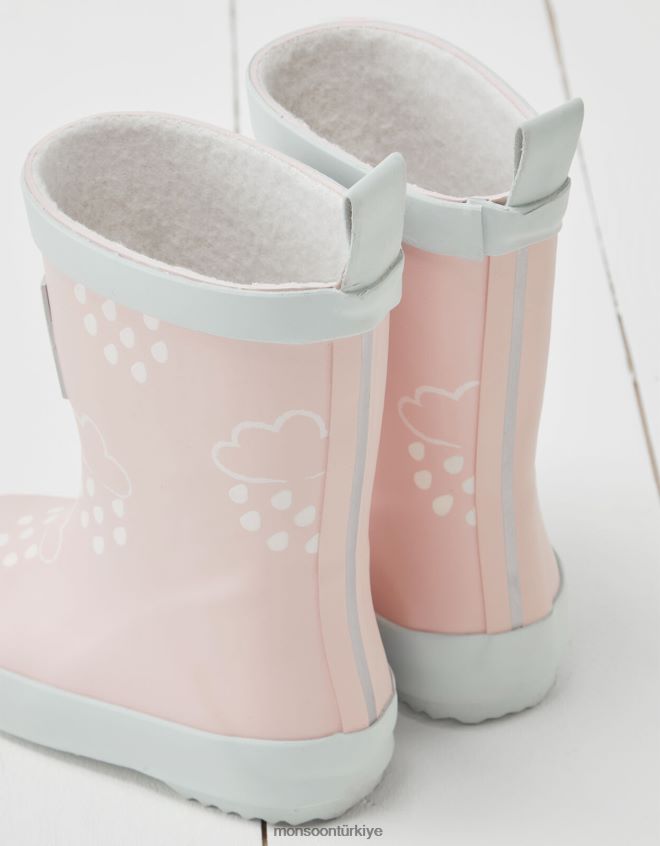 Monsoon çocuklar çim ve havanın rengini ortaya çıkaran wellies pembe JH86BT2319 ayakkabı pembe