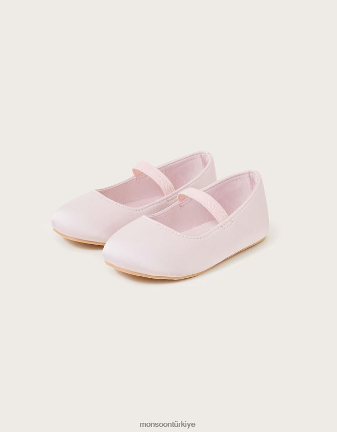 Monsoon çocuklar bebek sadie saten yürüteç ayakkabı pembe JH86BT2312 ayakkabı pembe