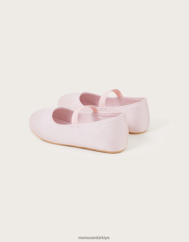 Monsoon çocuklar bebek sadie saten yürüteç ayakkabı pembe JH86BT2312 ayakkabı pembe