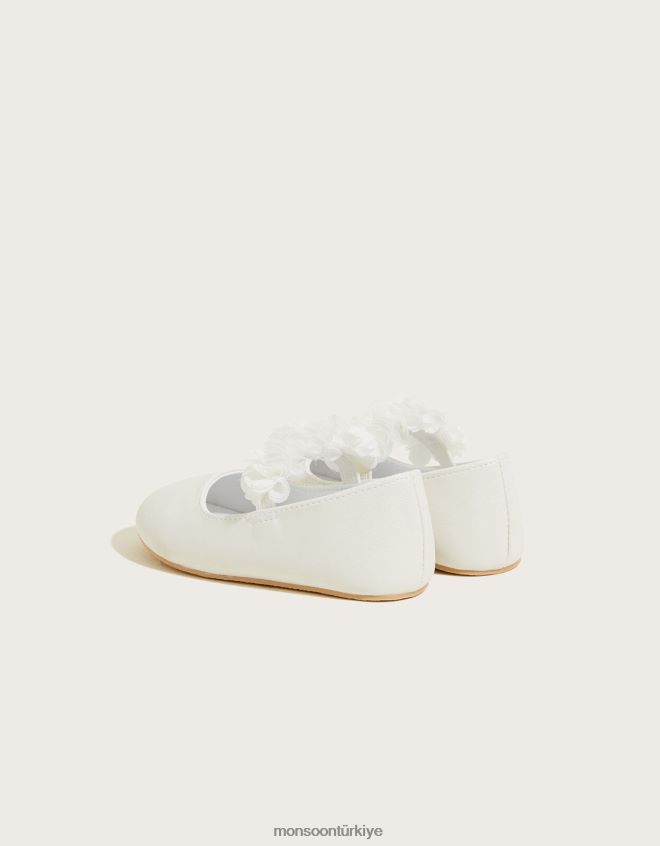 Monsoon çocuklar pırıltılı korsaj yürüteç ayakkabı fildişi JH86BT2343 ayakkabı fildişi