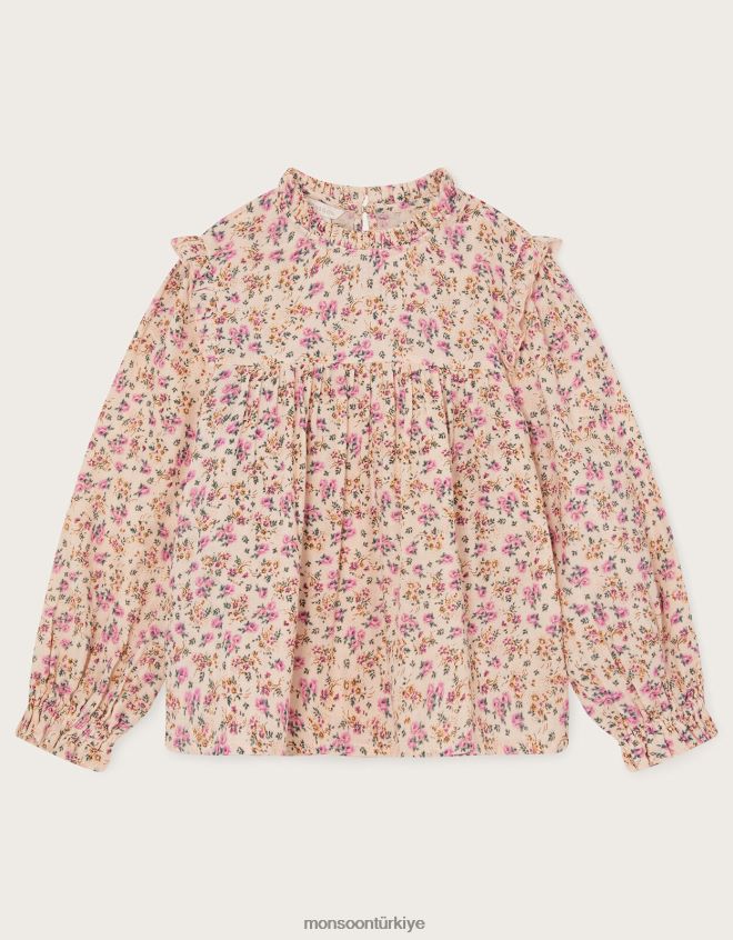 Monsoon kız butik dita şirin bluz JH86BT1732 Giyim fildişi