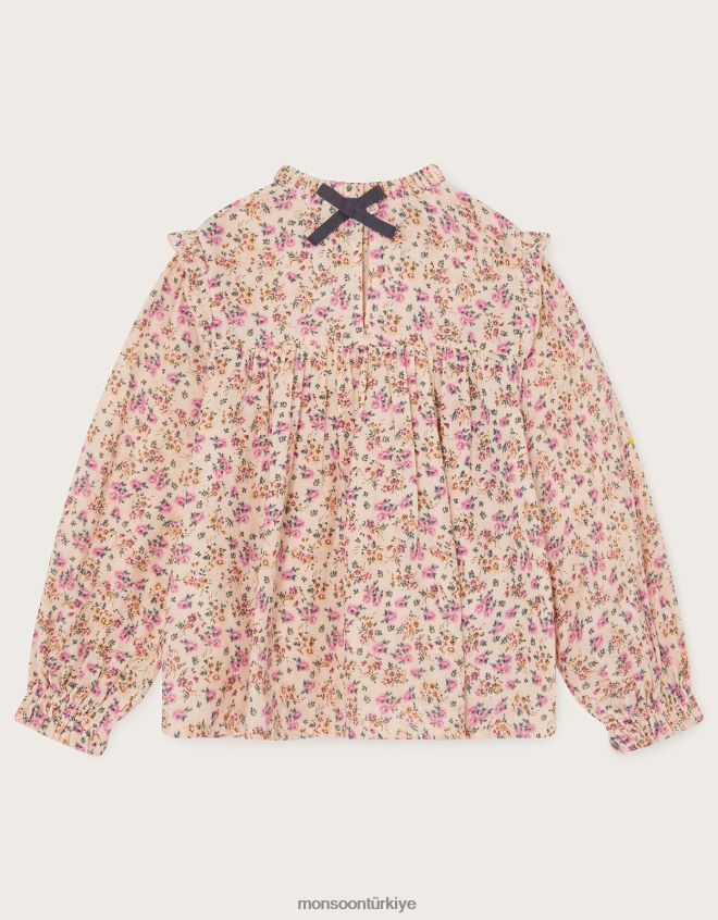 Monsoon kız butik dita şirin bluz JH86BT1732 Giyim fildişi