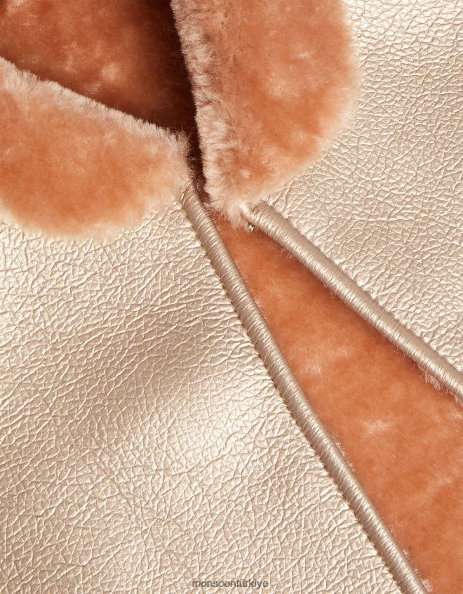 Monsoon kız butik metalik suni kürk jile JH86BT1976 Giyim pembe