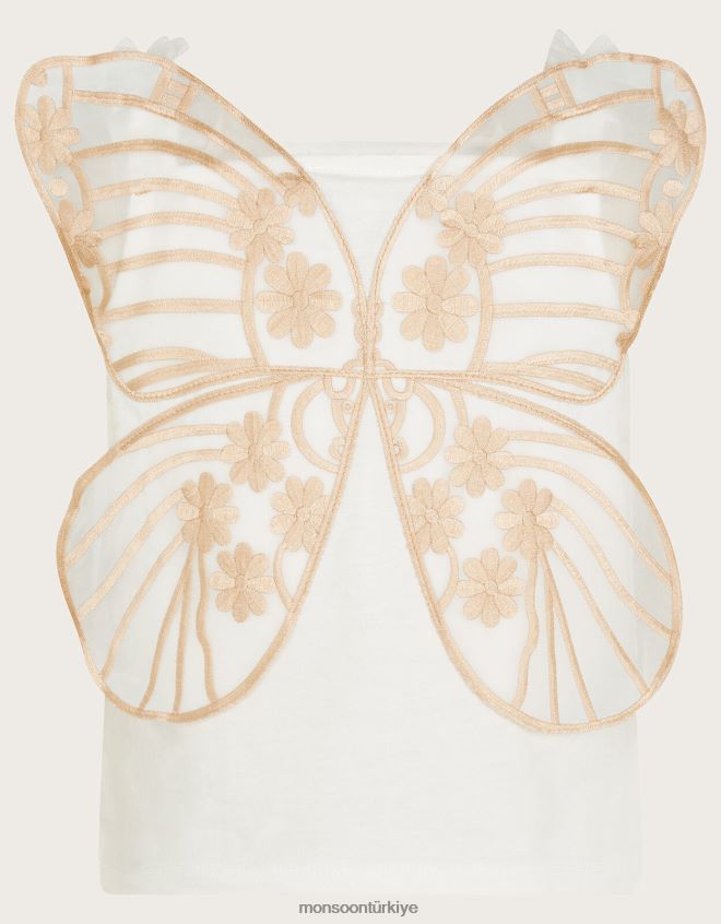 Monsoon kız harikalar diyarı kelebek kanatları askılı üst JH86BT1801 Giyim fildişi