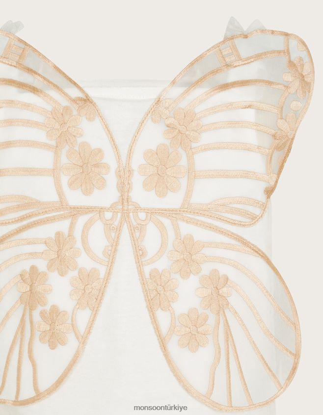 Monsoon kız harikalar diyarı kelebek kanatları askılı üst JH86BT1801 Giyim fildişi