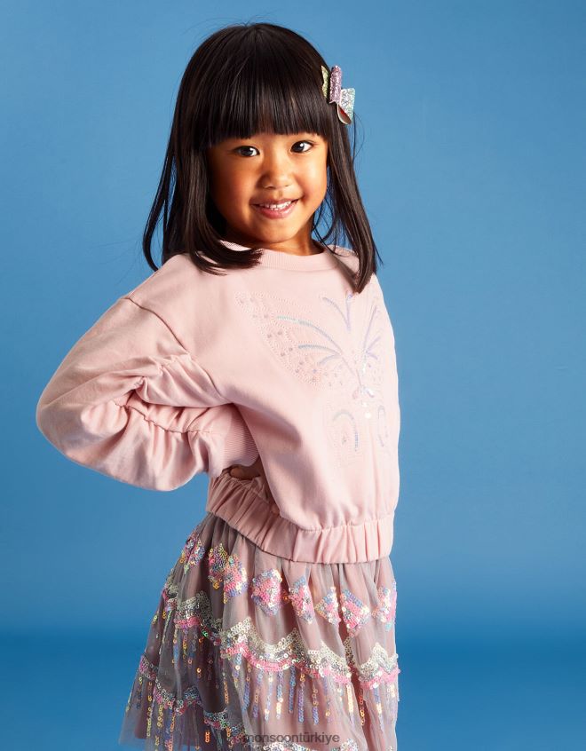 Monsoon kız kelebekli kazak JH86BT1820 Giyim pembe