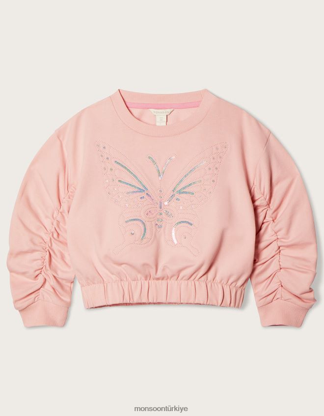 Monsoon kız kelebekli kazak JH86BT1820 Giyim pembe