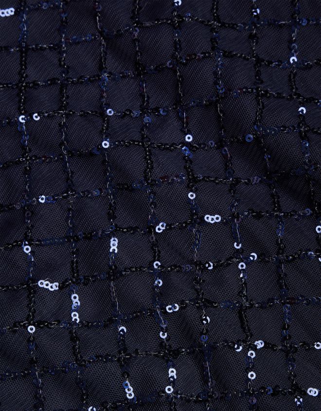 Monsoon kız volan kollu pullu üst JH86BT1771 Giyim Mavi Donanma)