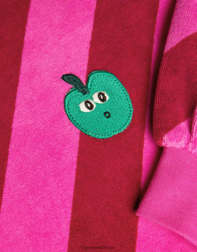 Monsoon çocuklar çapraz çizgili kadife üst JH86BT1702 Giyim pembe