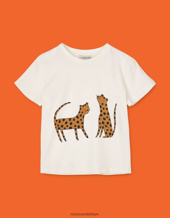 Monsoon çocuklar liewood apia leopar desenli üst JH86BT2013 Giyim krem