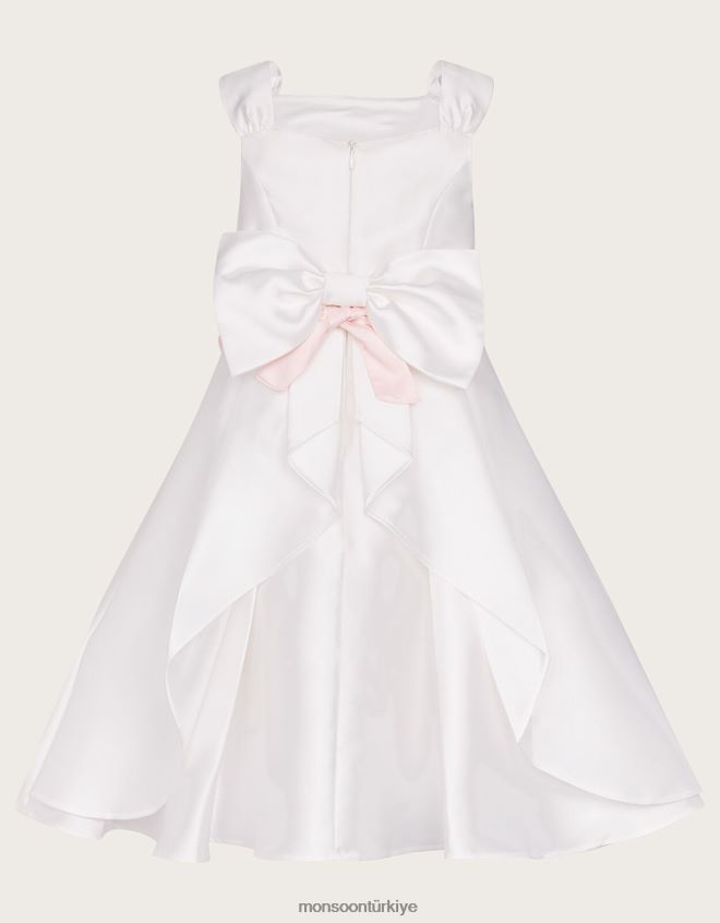 Monsoon kız audrey düşes dimi nedime elbisesi JH86BT1928 Giyim fildişi