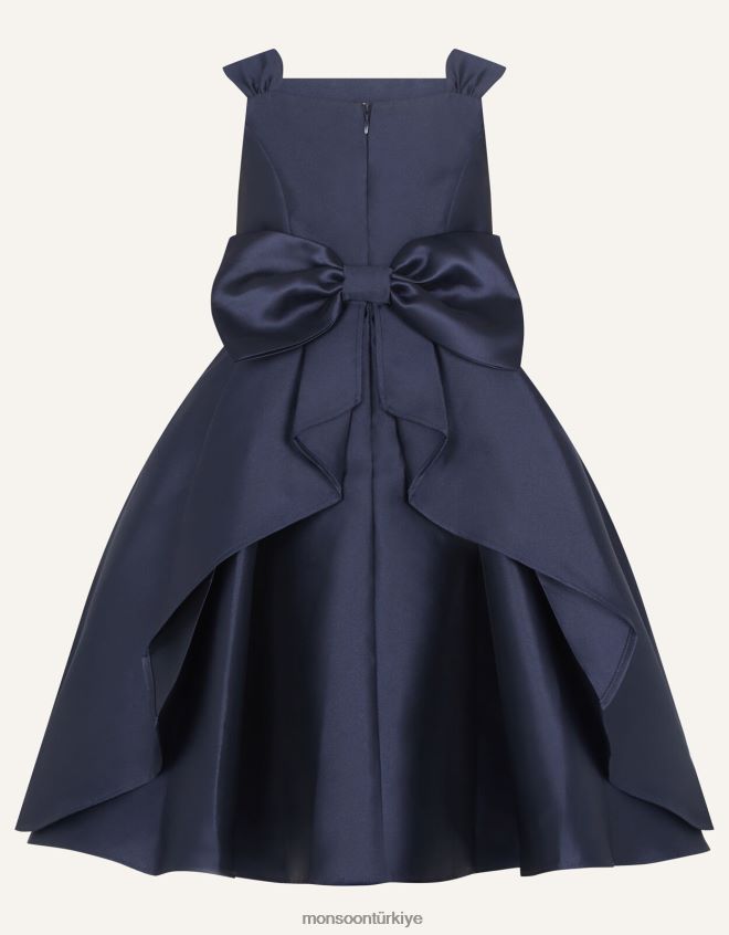 Monsoon kız audrey düşes dimi nedime elbisesi JH86BT2045 Giyim Mavi Donanma)