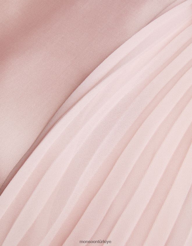 Monsoon kız baby polly pileli nedime elbisesi JH86BT2116 Giyim pembe