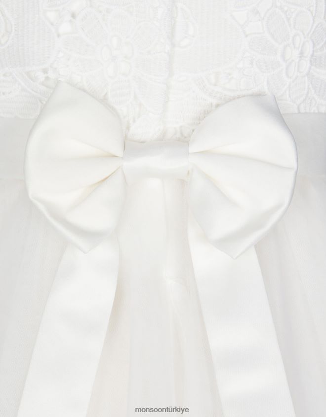Monsoon kız bebek alice dantel korsajlı tül elbise JH86BT2180 Giyim fildişi