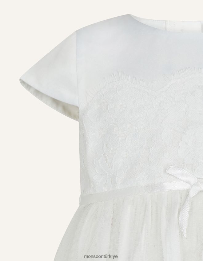 Monsoon kız bebek alovette vaftiz elbisesi JH86BT2182 Giyim fildişi