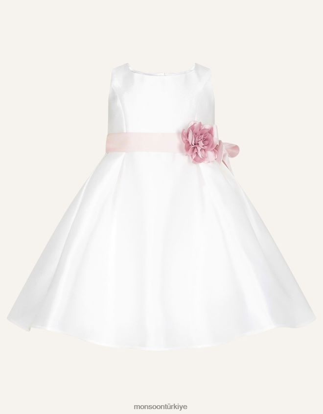 Monsoon kız bebek audrey düşes dimi elbise JH86BT2138 Giyim fildişi