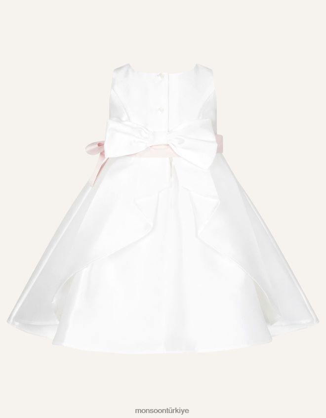 Monsoon kız bebek audrey düşes dimi elbise JH86BT2138 Giyim fildişi