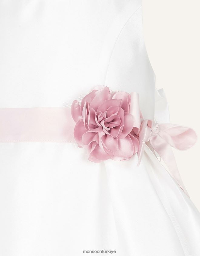 Monsoon kız bebek audrey düşes dimi elbise JH86BT2138 Giyim fildişi