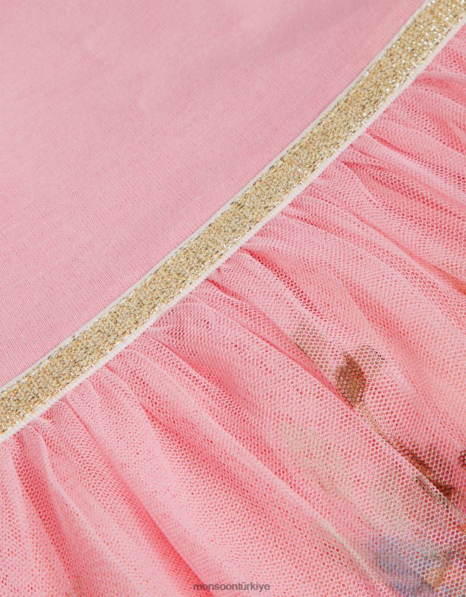 Monsoon kız bebek disko pozu desenli elbise JH86BT2128 Giyim pembe