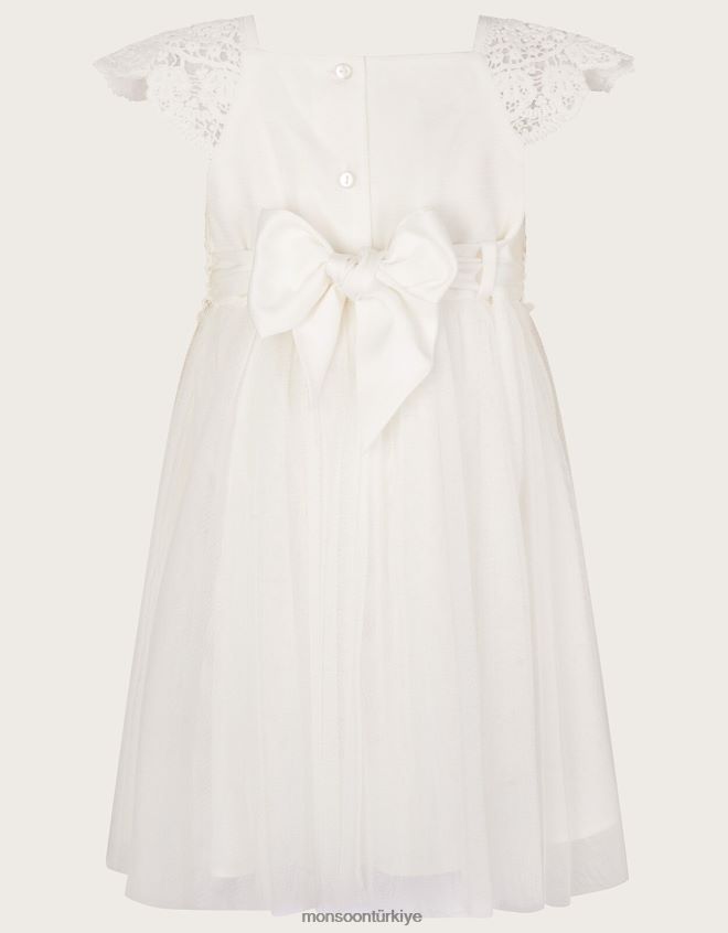 Monsoon kız bebek estella elbise JH86BT2114 Giyim fildişi