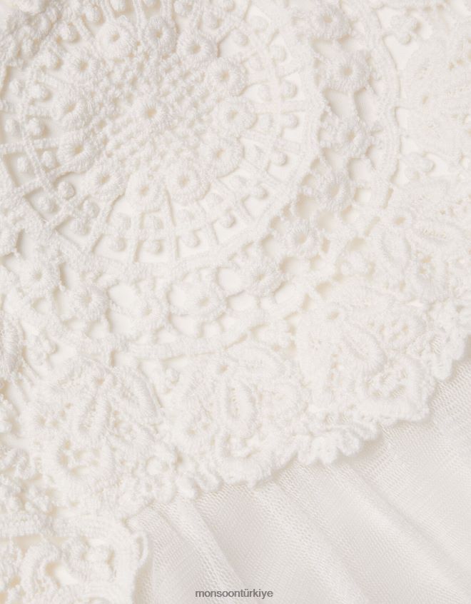 Monsoon kız bebek estella elbise JH86BT2114 Giyim fildişi