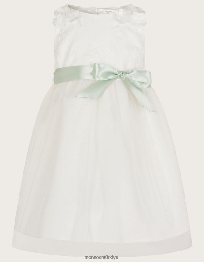 Monsoon kız bebek freya tüplü nedime elbisesi JH86BT2158 Giyim fildişi