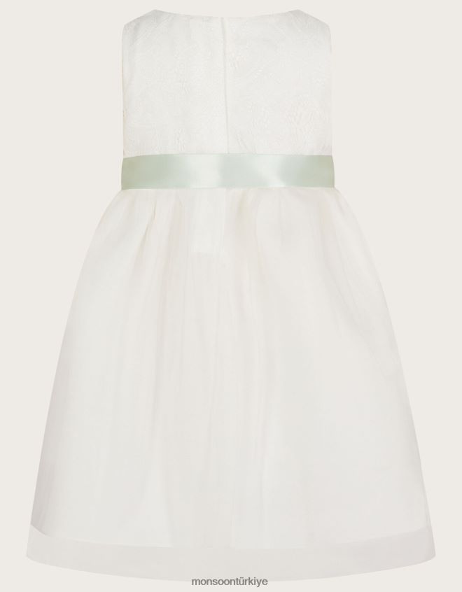 Monsoon kız bebek freya tüplü nedime elbisesi JH86BT2158 Giyim fildişi