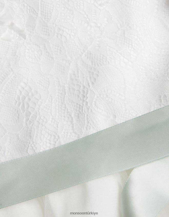 Monsoon kız bebek freya tüplü nedime elbisesi JH86BT2158 Giyim fildişi