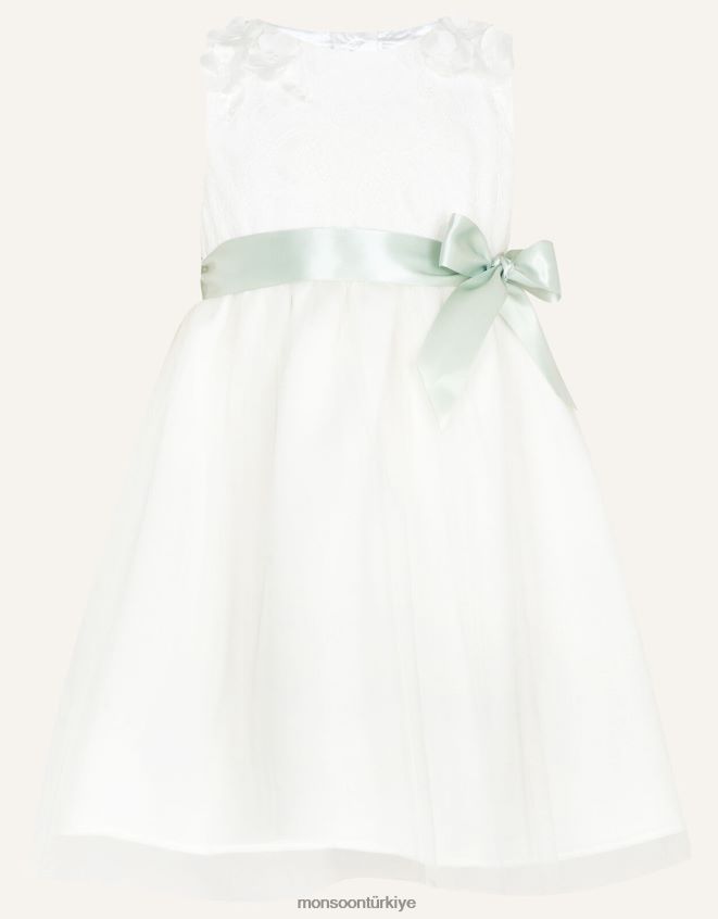 Monsoon kız bebek freya tüplü nedime elbisesi JH86BT2184 Giyim fildişi