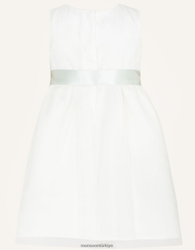 Monsoon kız bebek freya tüplü nedime elbisesi JH86BT2184 Giyim fildişi