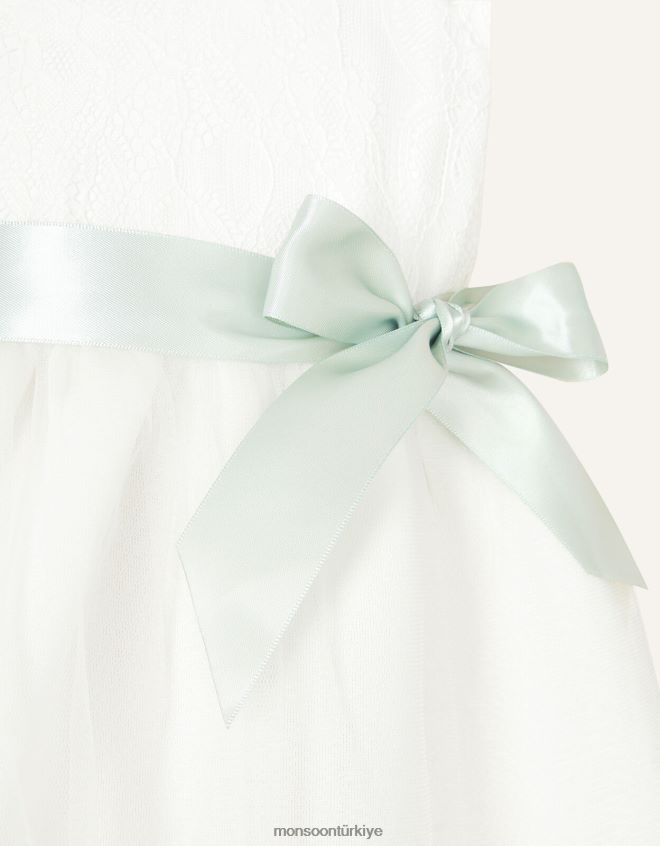 Monsoon kız bebek freya tüplü nedime elbisesi JH86BT2184 Giyim fildişi