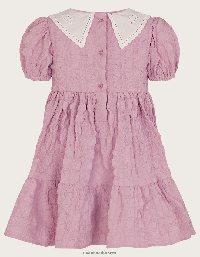 Monsoon kız bebek funda yaka elbise JH86BT2098 Giyim mor