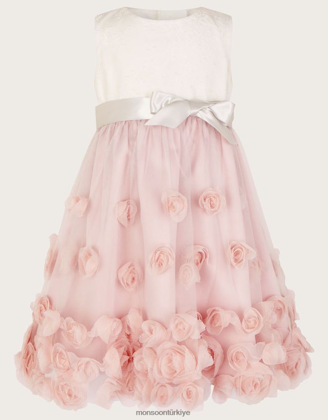 Monsoon kız bebek ianthe elbise JH86BT2094 Giyim pembe (koyu pembe)