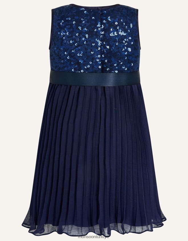 Monsoon kız bebek keita elbise JH86BT2124 Giyim Mavi Donanma)