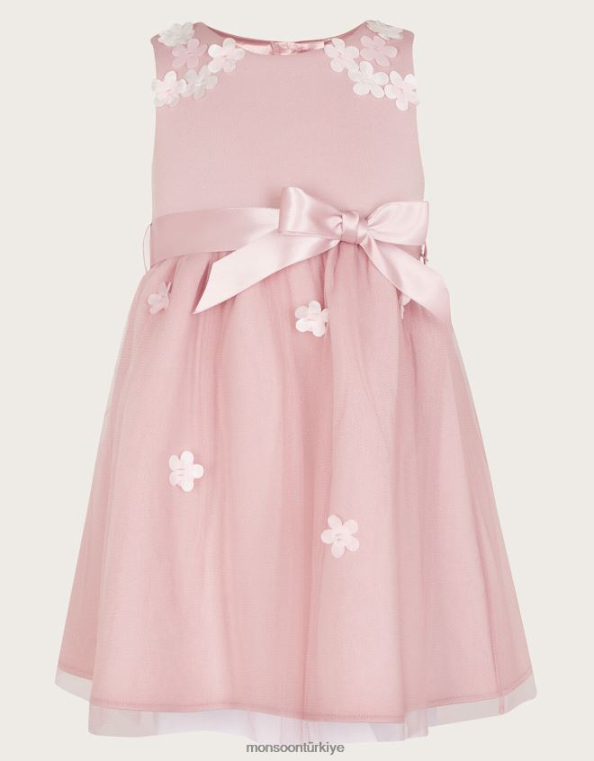 Monsoon kız bebek layla 3d tüplü elbise JH86BT2137 Giyim pembe