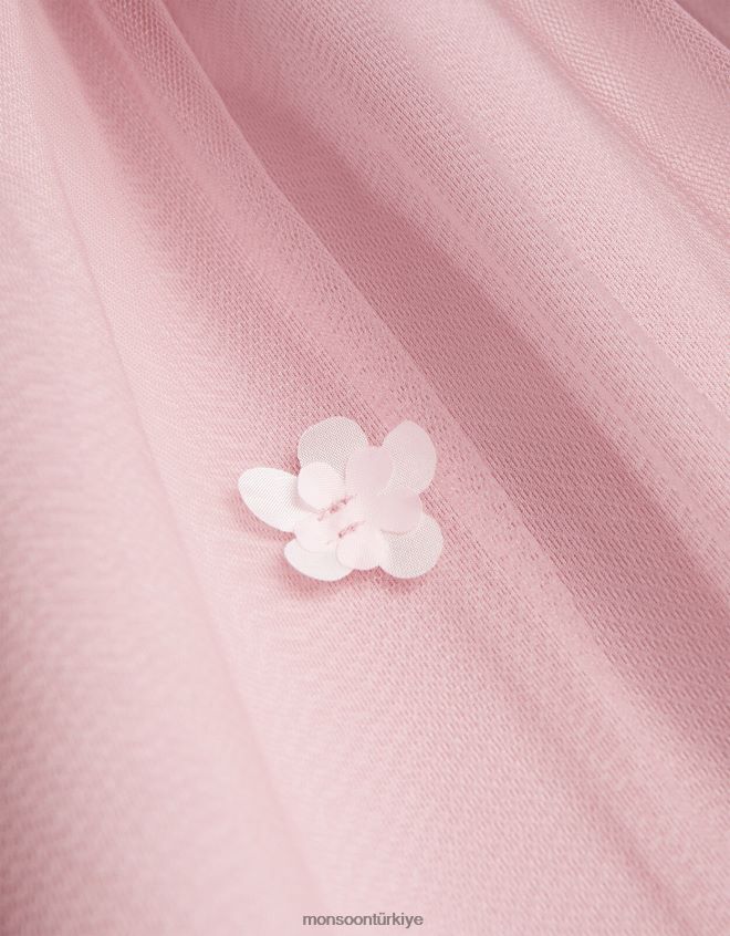 Monsoon kız bebek layla 3d tüplü elbise JH86BT2137 Giyim pembe