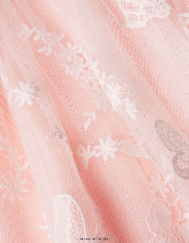 Monsoon kız bebek mayıs kelebek dantel elbise JH86BT2104 Giyim pembe