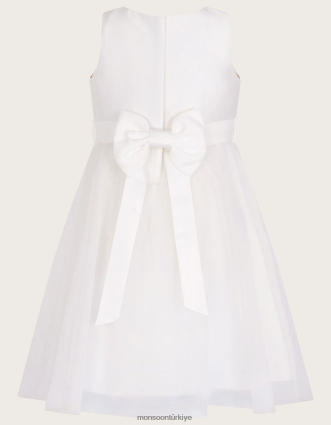 Monsoon kız bebek odette alice tül elbise JH86BT2050 Giyim fildişi