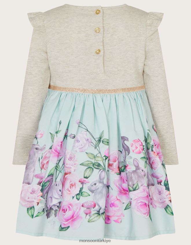 Monsoon kız bebek ormanlık 2\'si 1 arada elbise JH86BT2089 Giyim mavi (su)