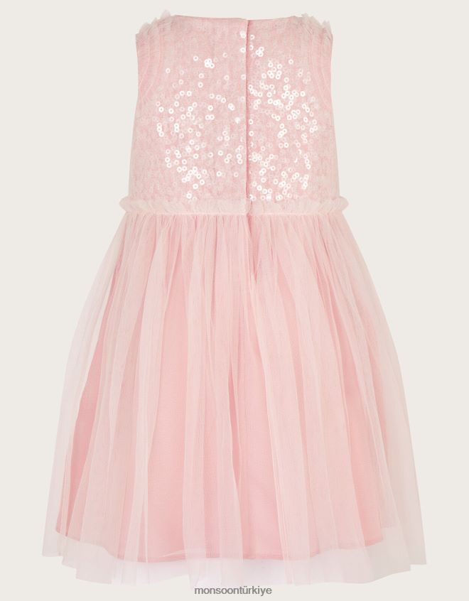 Monsoon kız bebek priscilla pullu elbise JH86BT2080 Giyim pembe